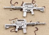 Автомат военный для украшений, черненый металл, 45Х16 мм