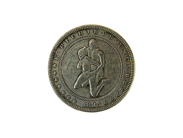 Hobo Nickel №12, монета 1 доллар США 1883 год, копия, 39 мм
