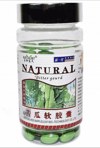 Капсулы с Момордикой Natural Bitter Gourd для снижения сахара и похудения, 100 капсул 