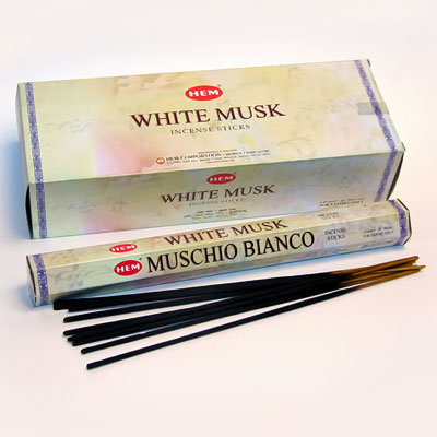 Благовония "Белый муск white musk" HEM HEXA шестигранники